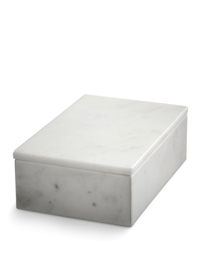 Flor White Marble Box