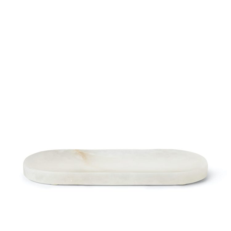 Bita White Marble Tray L