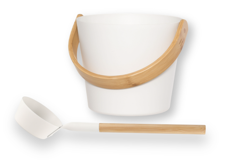 Rento Sauna Bucket & Ladle Snow