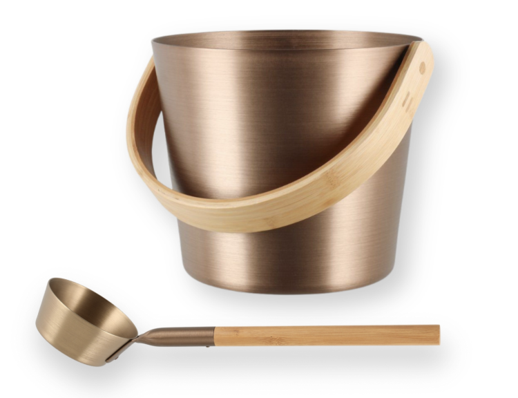 Rento Sauna Bucket & Ladle Champagne