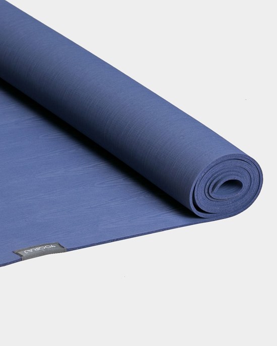 Organic Lite Yoga Mat 4 mm Blueberry Blue