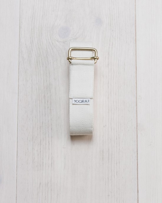 Long Yoga Belt Birch White