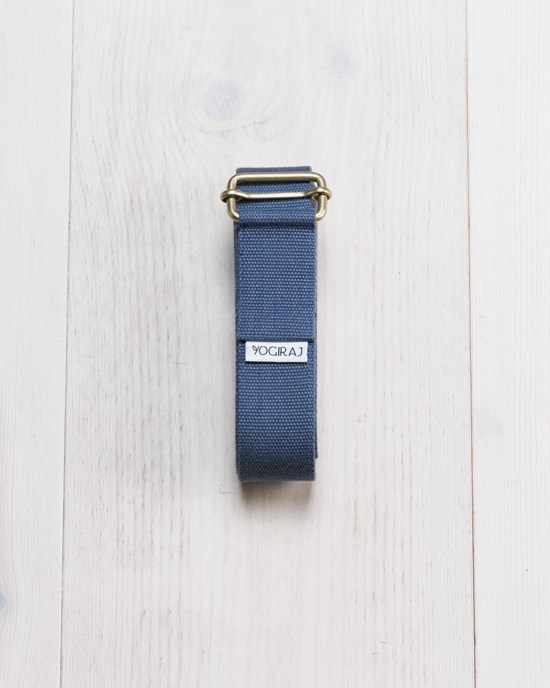 Long Yoga Belt Blueberry Blue